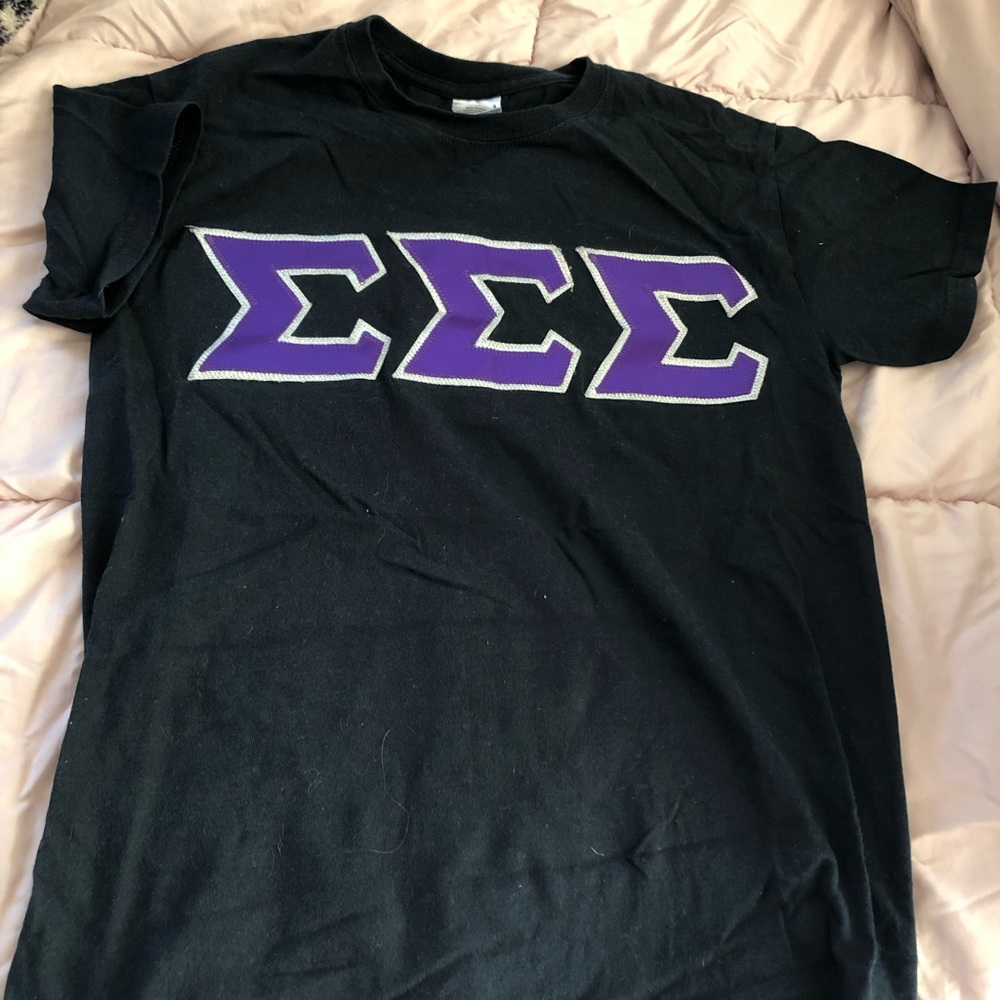 Tri sigma letter tee